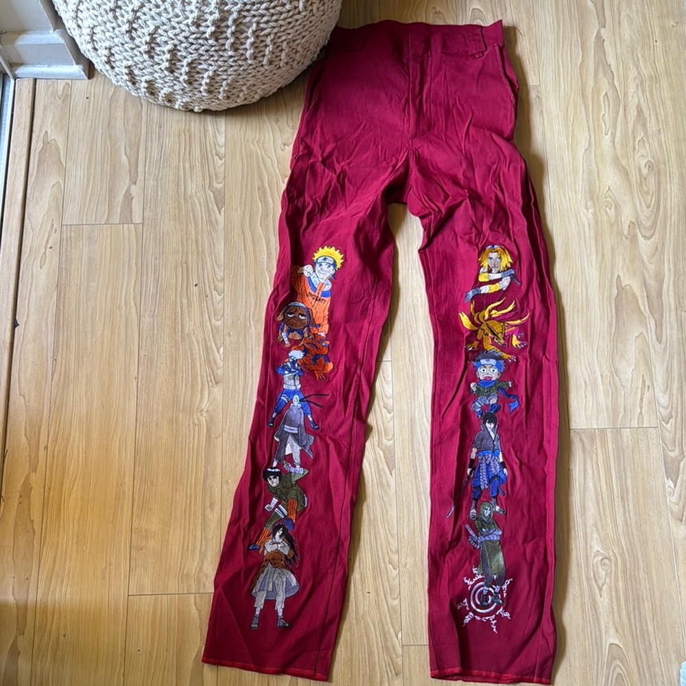 Red Naruto Anime Character Pants